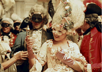 Masquerade Ball with masquerade masks and costumes